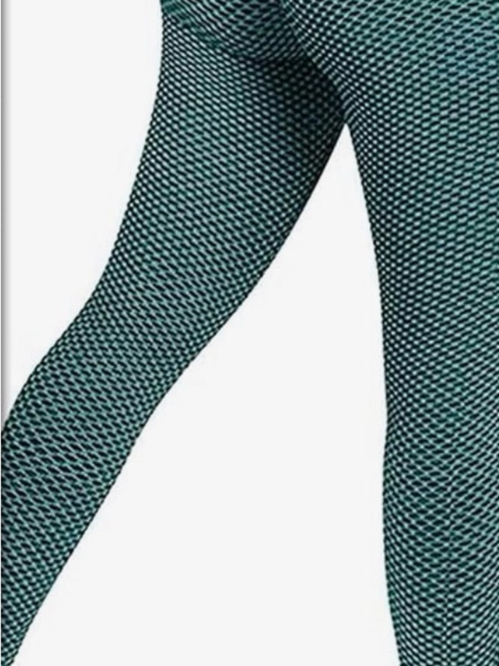 Teal Fishnet Leggings